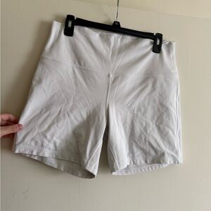 Lululemon White Biker Shorts